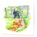 Country Comicals "Mind The Gap" Greetings Card by Linda Birkinshaw