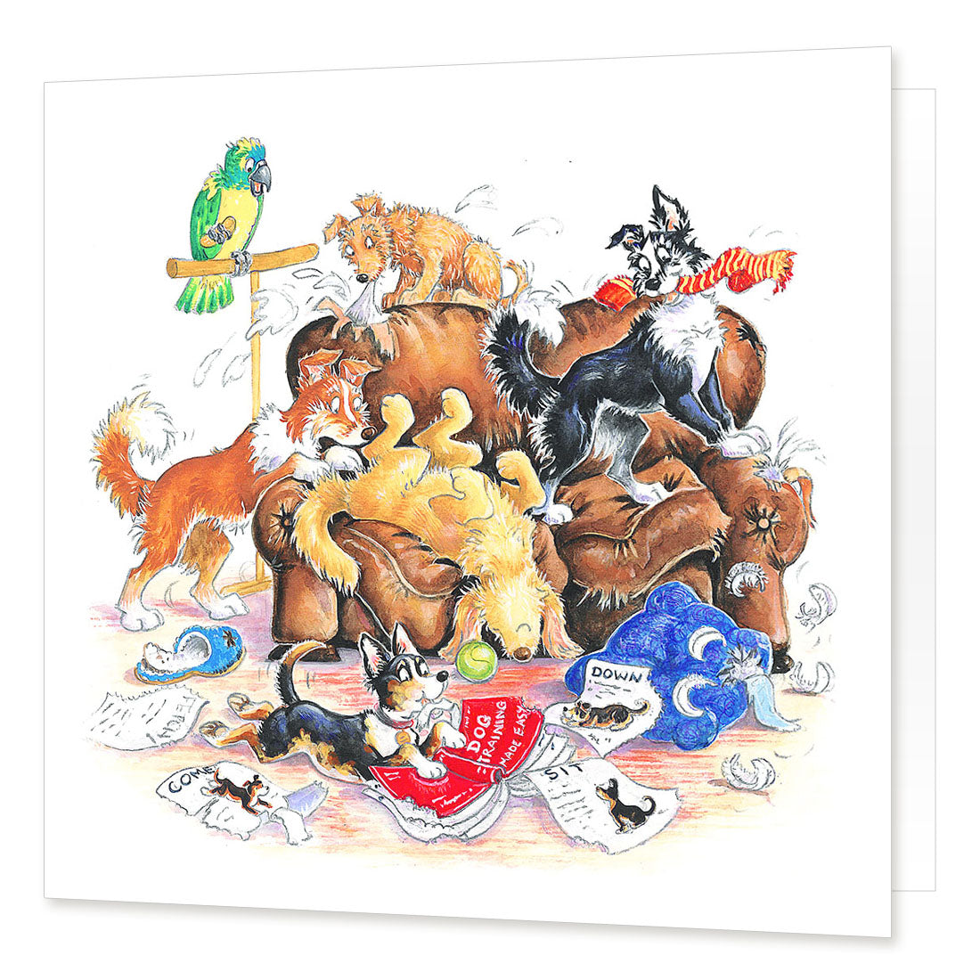 Country Comicals "Ripping Up The Rule Book" Greetings Card by Linda Birkinshaw