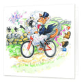 Country Comicals "Bicycle Made For Ewe" Greetings Card by Linda Birkinshaw