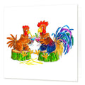 Country Comicals "Cocktails For Two" Greetings Card by Linda Birkinshaw