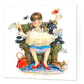 Country Comicals "Woolly Tea Break" Greetings Card by Linda Birkinshaw