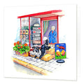 Country Comicals "Paper Boy" Greetings Card by Linda Birkinshaw