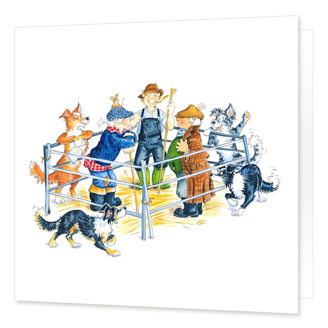 Country Comicals "Farmer's Market" Greetings Card by Linda Birkinshaw