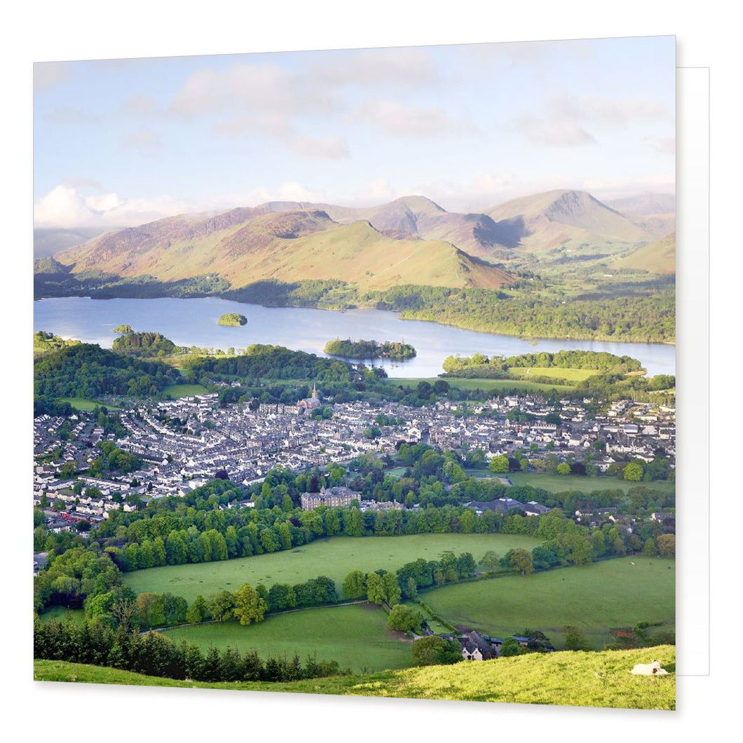 Keswick & Derwent Water Greetings Card from the Landmark Photographic range by Cardtoons