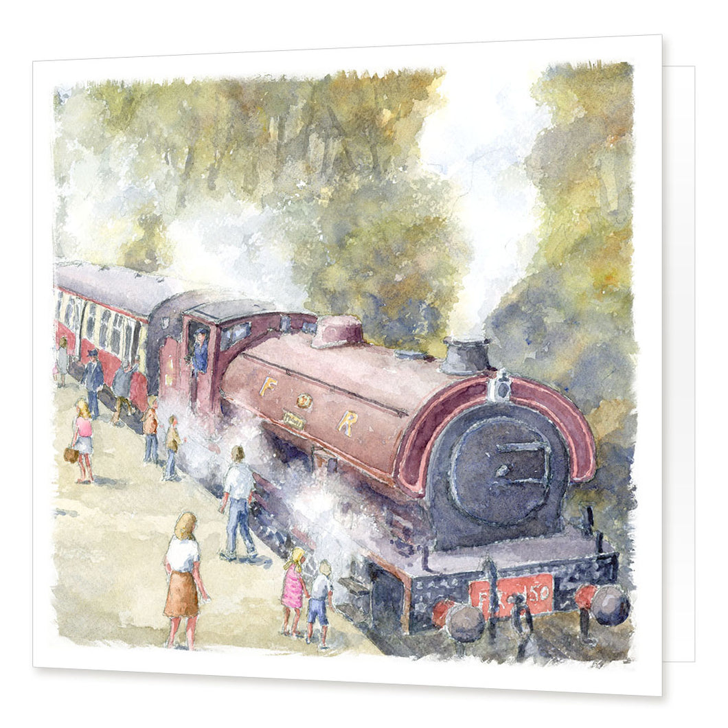 Haverthwaite Station greetings card | Great Stuff from Cardtoons