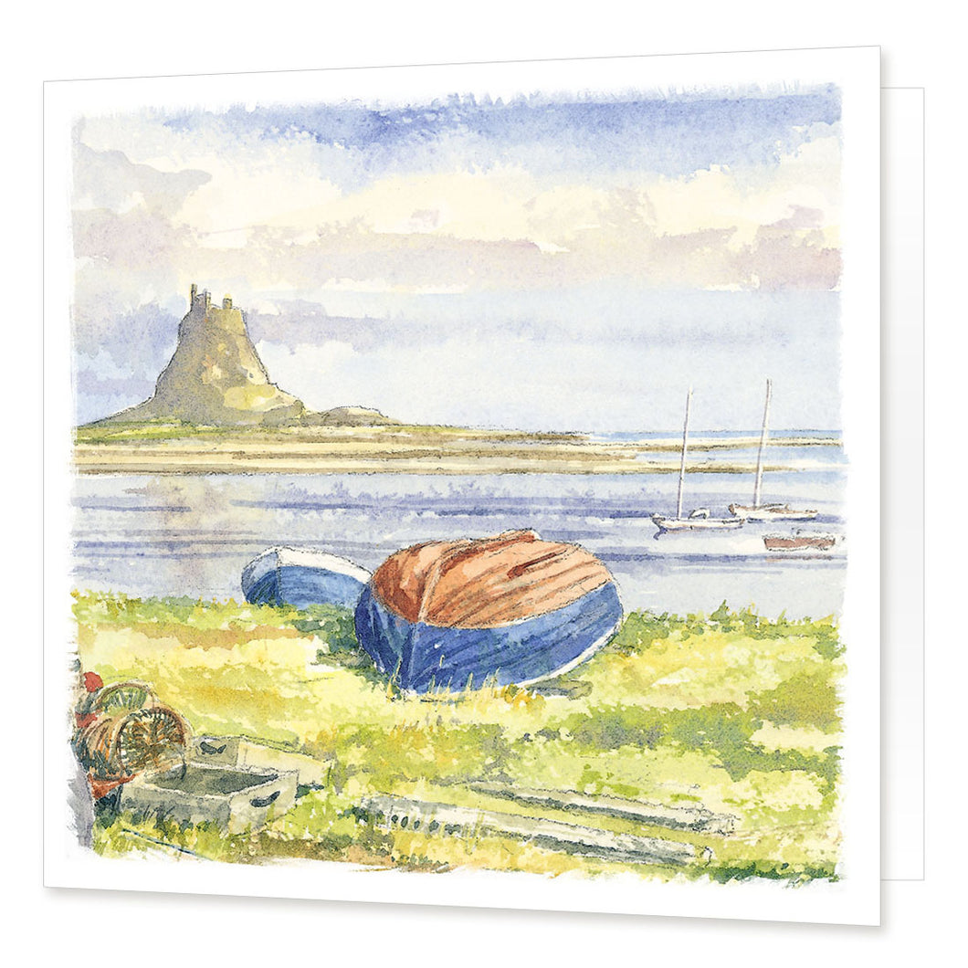 Lindisfarne Castle greetings card | Great Stuff from Cardtoons