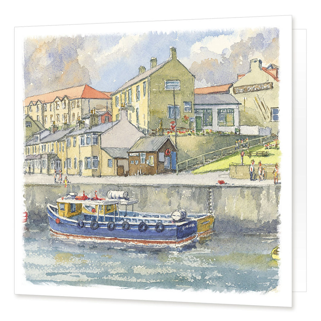 Seahouses Harbour greetings card | Great Stuff from Cardtoons