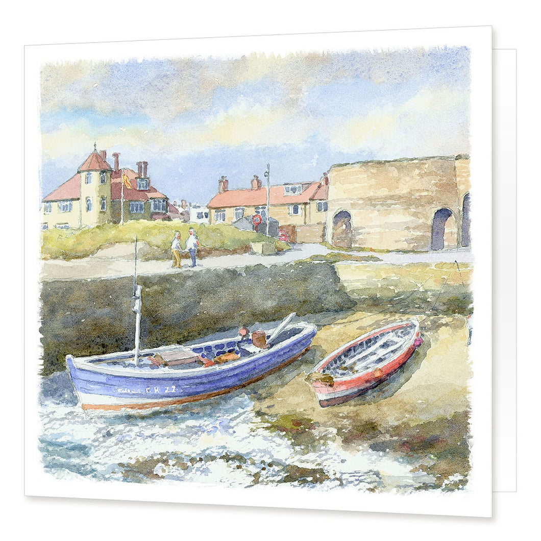 Beadnell Harbour greetings card | Great Stuff from Cardtoons