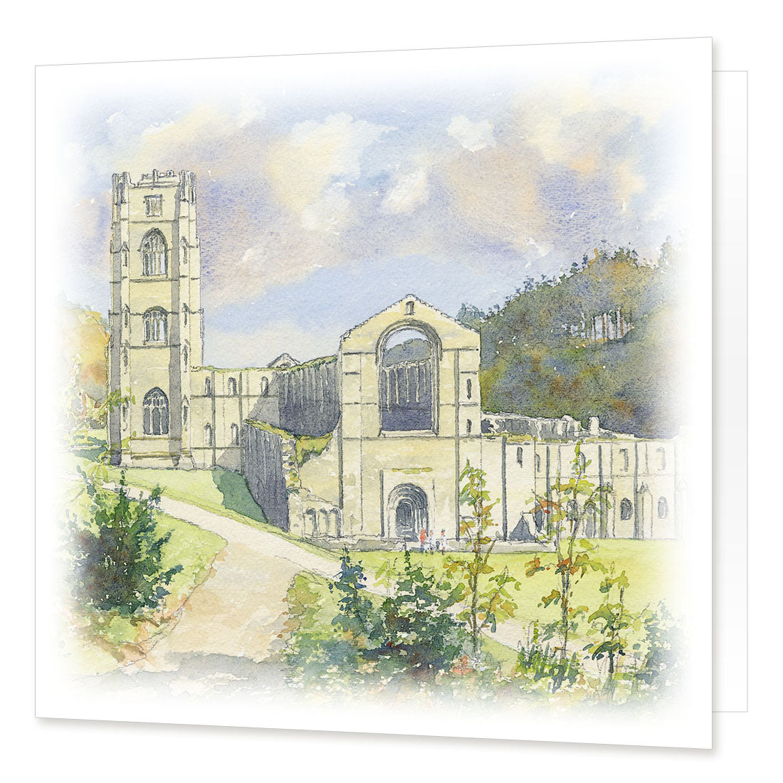 Fountains Abbey greetings card | Great Stuff from Cardtoons