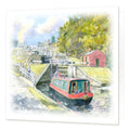 Five Rise Locks, Bingley greetings card | Great Stuff from Cardtoons