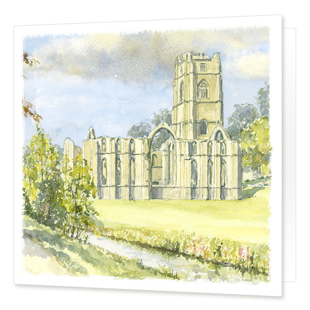 Fountains Abbey greetings card | Great Stuff from Cardtoons