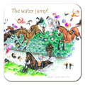 Country Comicals "The Water Jump" Coaster by Linda Birkinshaw