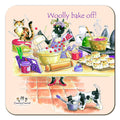 Country Comicals "Woolly Bake Off" Coaster by Linda Birkinshaw