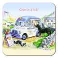 Country Comicals "Give Us A Lick" Coaster by Linda Birkinshaw