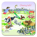 Country Comicals "Chasing Tails" Coaster by Linda Birkinshaw