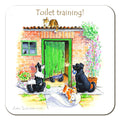 Country Comicals "Toilet Training" Coaster by Linda Birkinshaw