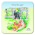 Country Comicals "Mind The Gap" Coaster by Linda Birkinshaw