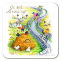 Country Comicals "On And Off Roading" Coaster by Linda Birkinshaw