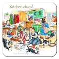 Country Comicals "Kitchen Chaos" Coaster by Linda Birkinshaw