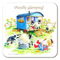 Country Comicals "Woolly Glamping" Coaster by Linda Birkinshaw