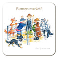 Country Comicals "Farmer's Market" Coaster by Linda Birkinshaw