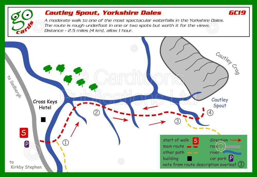 Cautley Spout Walk | Cardtoons Publications