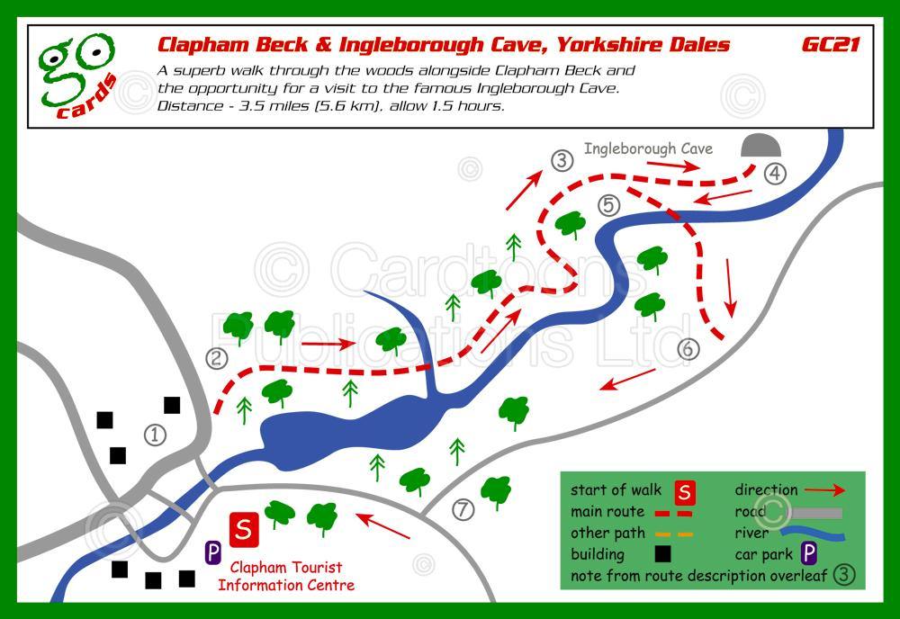 Clapham Beck & Ingleborough Cave Walk | Cardtoons Publications