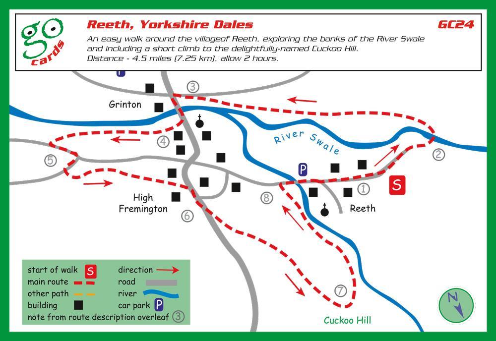 Reeth, Yorkshire Dales Walk | Cardtoons Publications