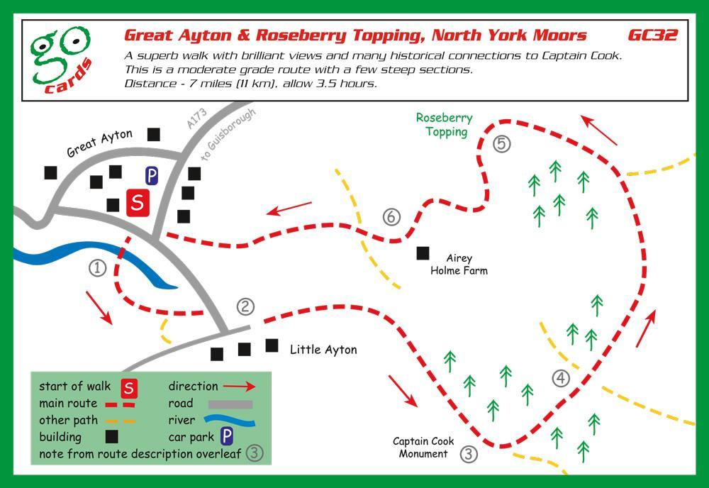 Great Ayton & Roseberry Topping Walk | Cardtoons Publications