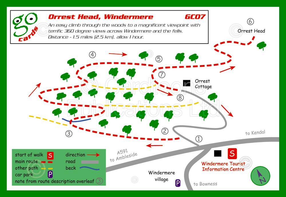 Orrest Head, Windermere Walk | Cardtoons Publications
