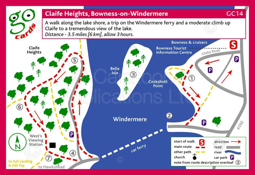 Claife Heights, Bowness-on-Windermere Walk | Cardtoons Publications
