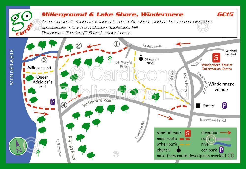 Millerground & Lake Shore, Windermere Walk | Cardtoons Publications