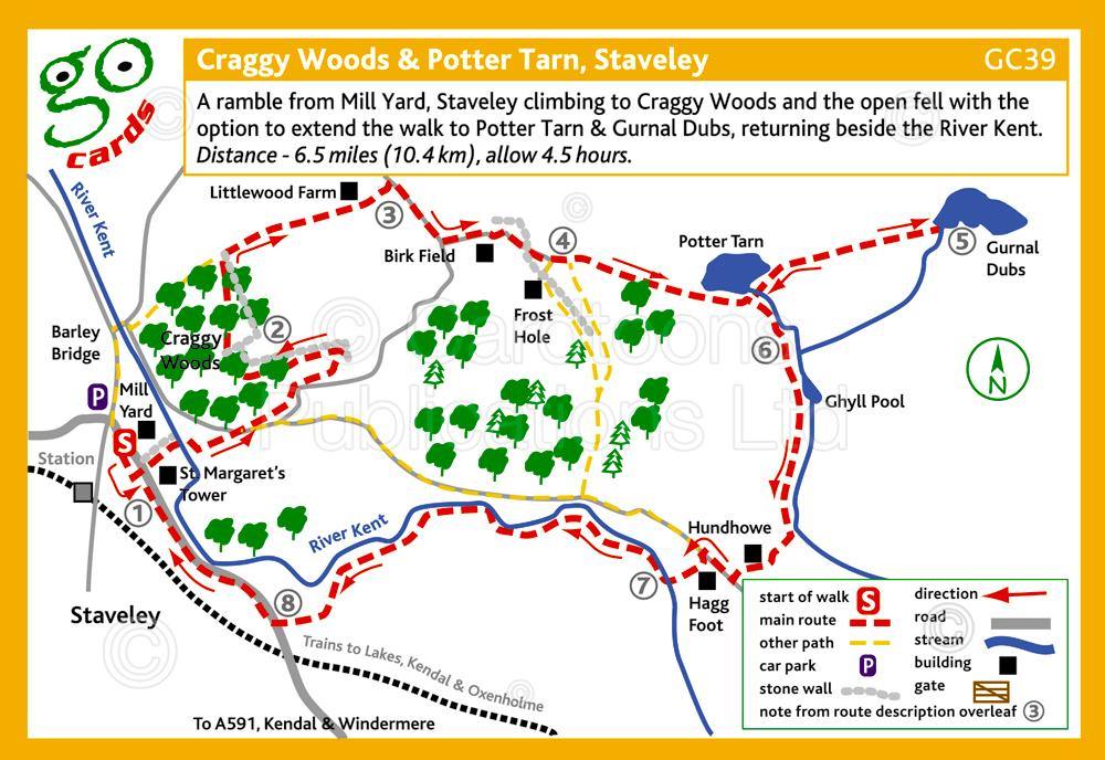 Craggy Woods & Potter Tarn, Staveley Walk | Cardtoons Publications