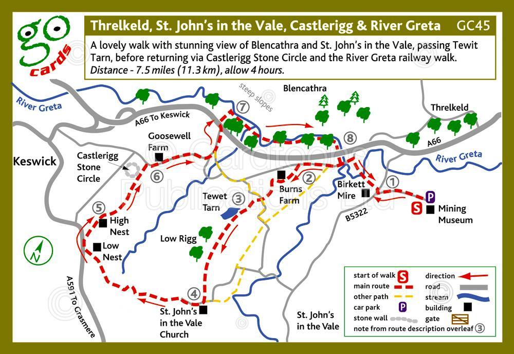 Threlkeld, St. John's in the Vale & Castlerigg Walk | Cardtoons Publications