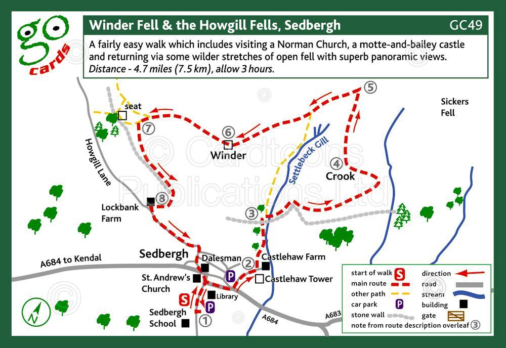 Winder Fell & the Howgill Fells, Sedbergh Walk | Cardtoons Publications