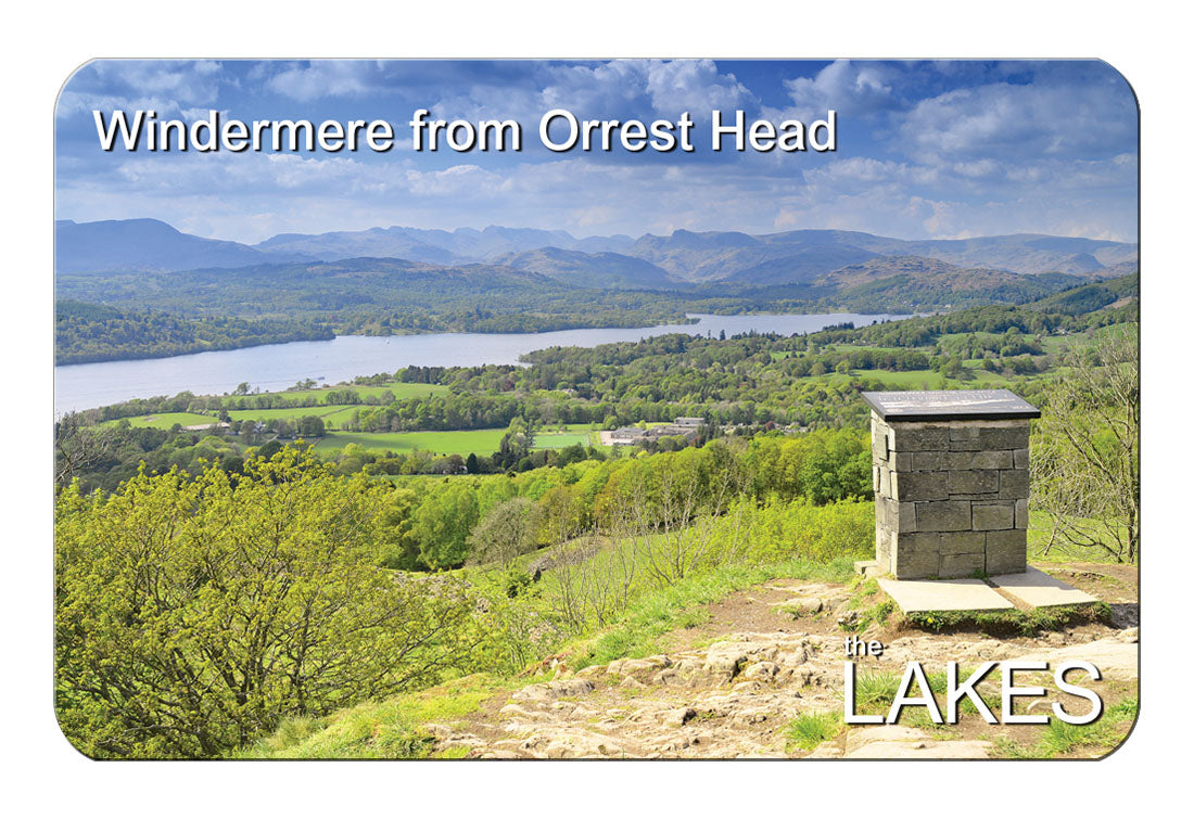 Orrest Head, Windermere flexible fridge magnet | Great Stuff from Cardtoons
