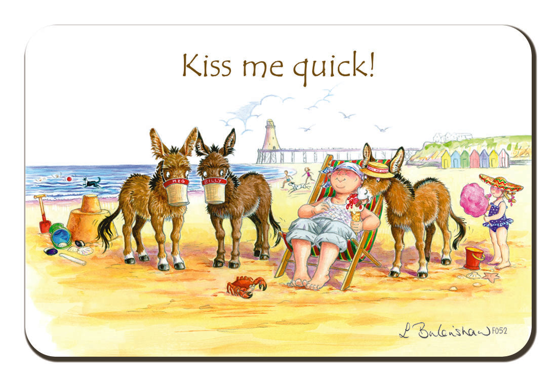 Country Comicals "Kiss Me Quick" Fridge Magnet