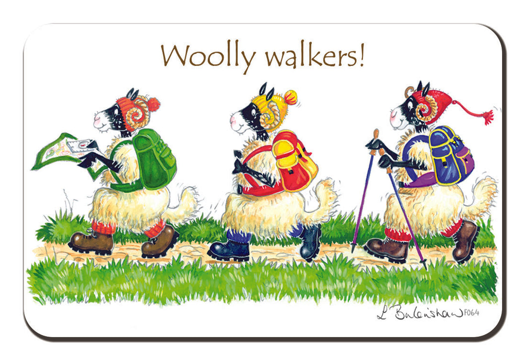 Woolly walkers fridge magnet - Cardtoons Publications