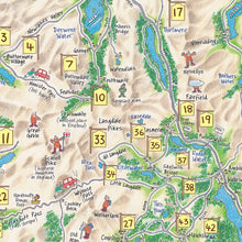 Load image into Gallery viewer, Lake District Pub Grub Lap Map closeup of map
