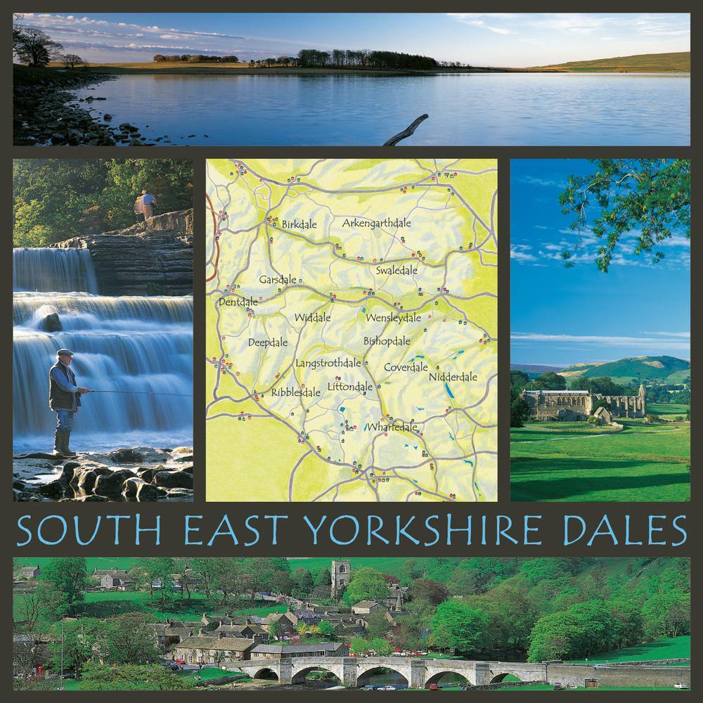 South East Yorkshire Dales Square Postcard by Cardtoons
