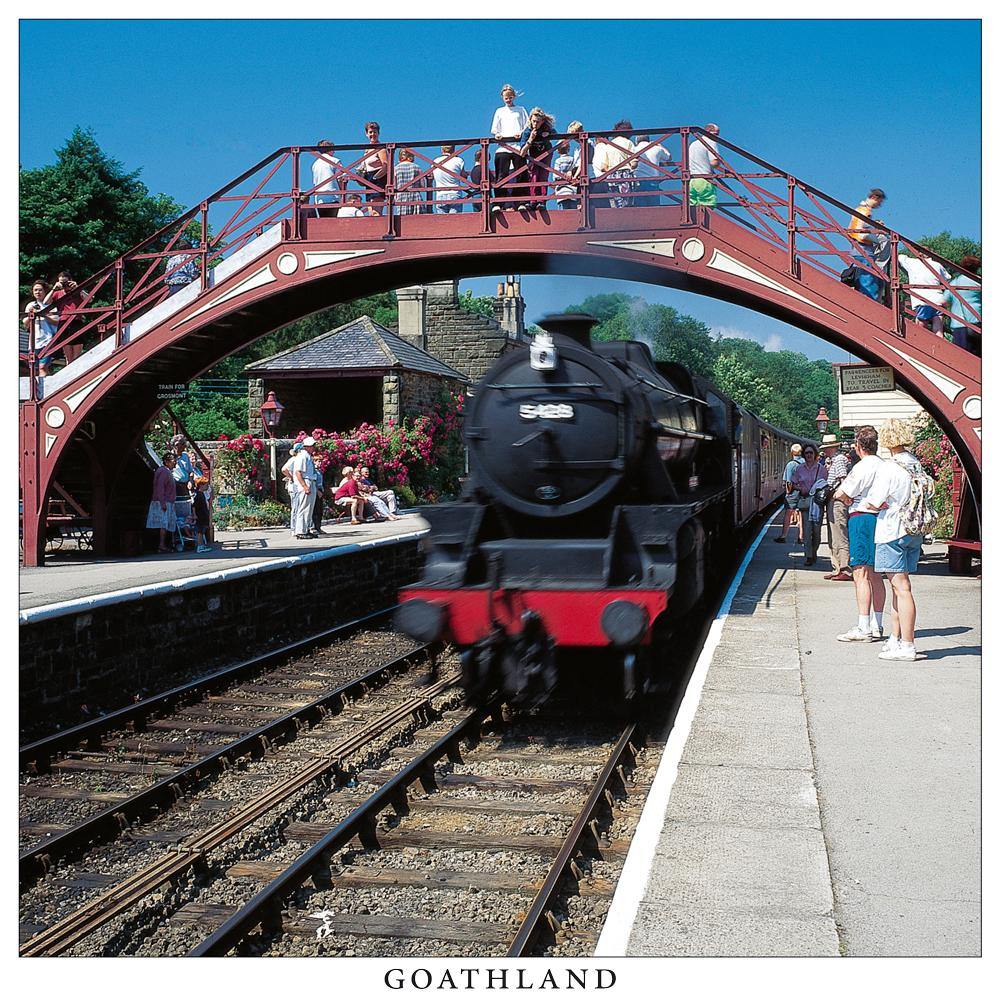 Goathland Station Square Postcard by Cardtoons