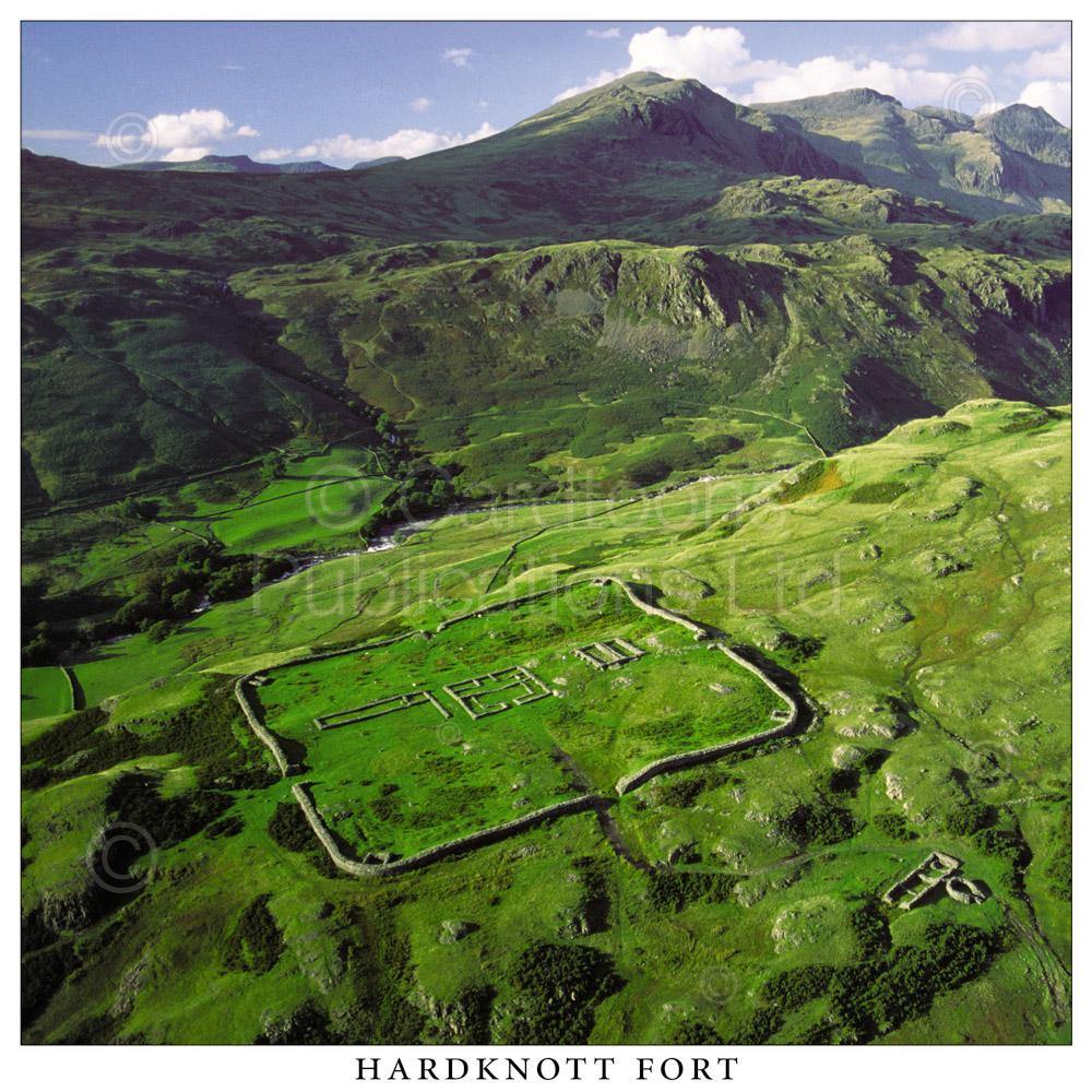 Hardknott Fort Square Postcard by Cardtoons