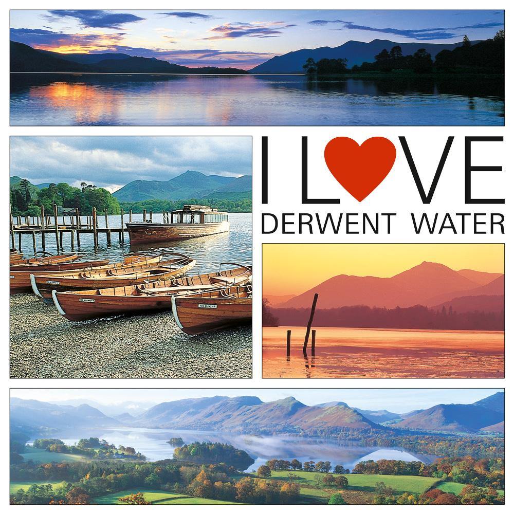 I Love Derwent Water Square Postcard by Cardtoons