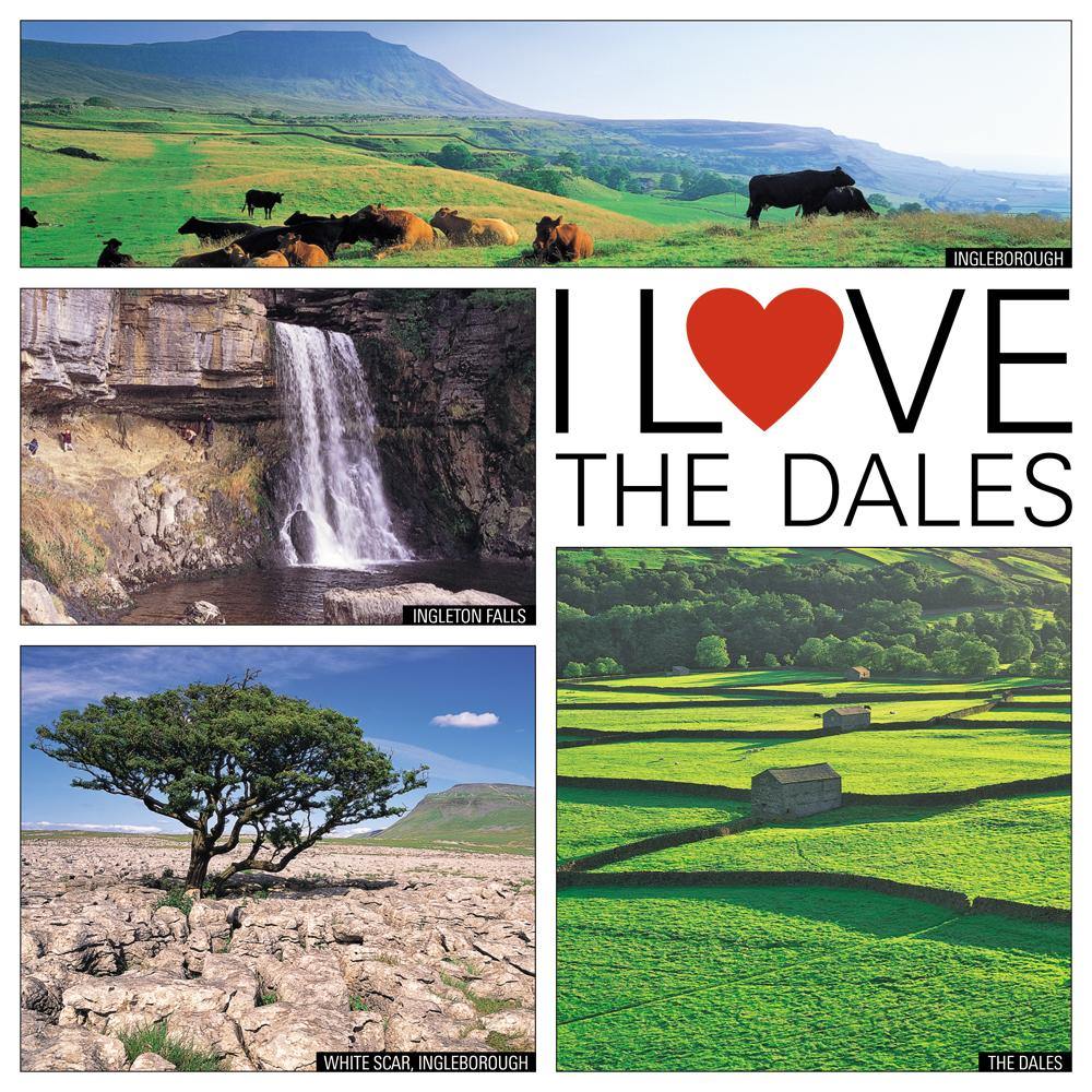 I Love The Dales Square Postcard by Cardtoons
