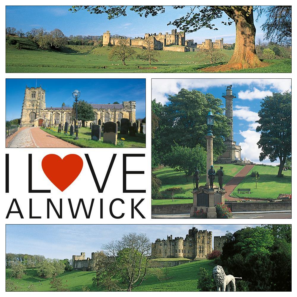 I Love Alnwick Square Postcard by Cardtoons