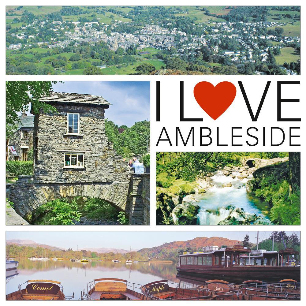 I Love Ambleside Square Postcard by Cardtoons