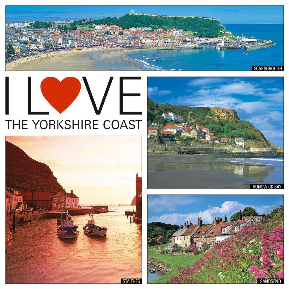 I Love The Yorkshire Coast Square Postcard by Cardtoons