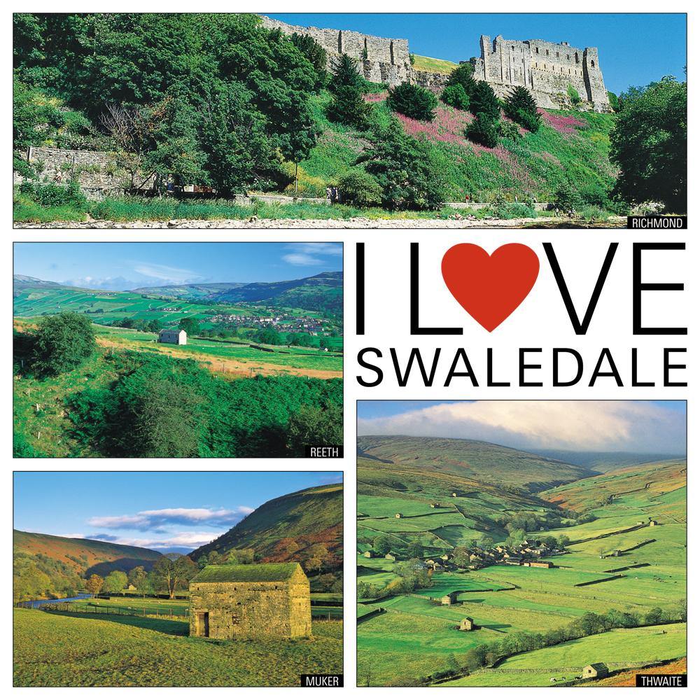I Love Swaledale Square Postcard by Cardtoons