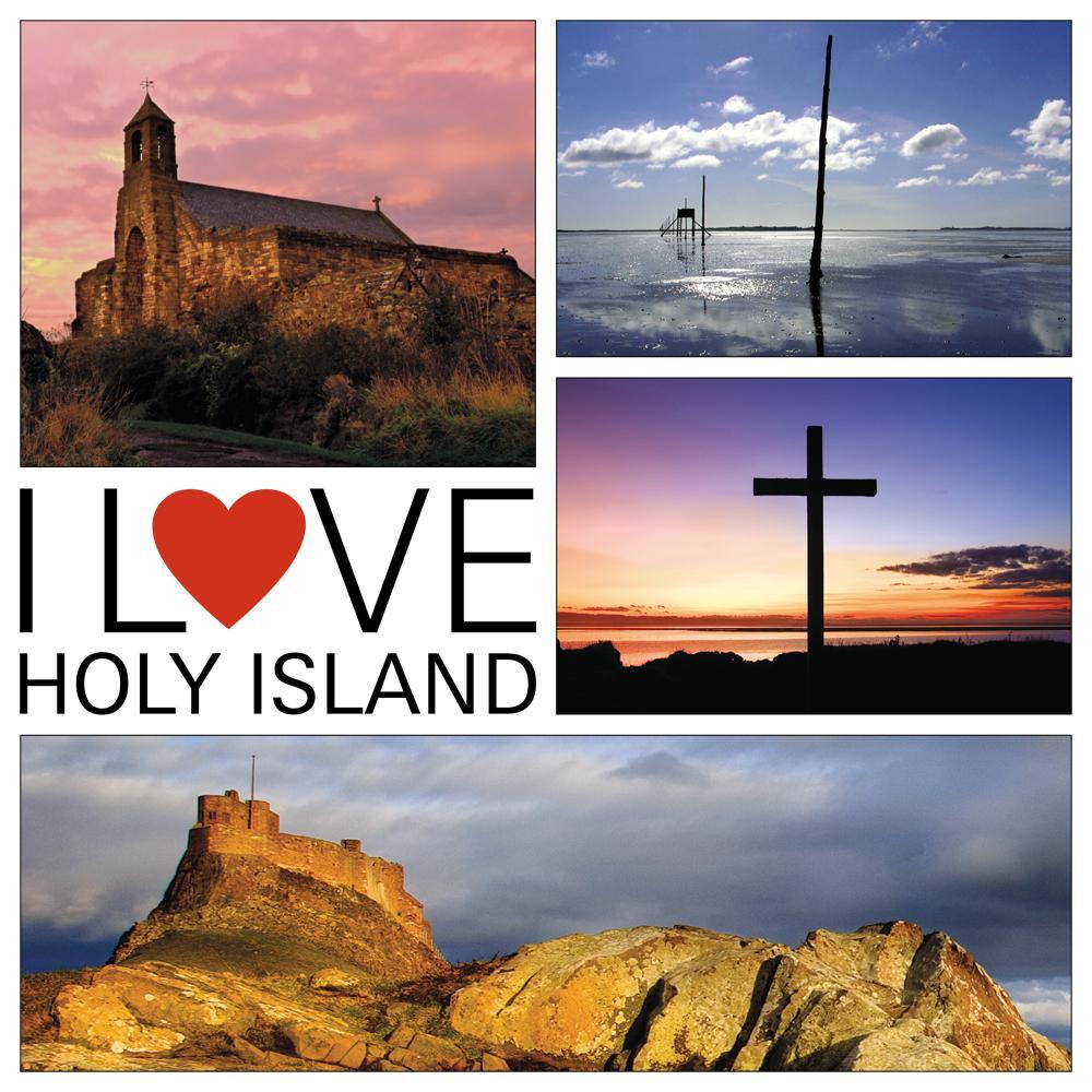 Holy Island of Lindisfarne Square Postcard by Cardtoons