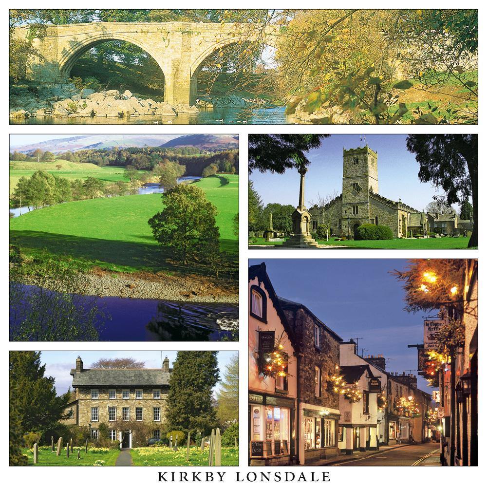 Kirkby Lonsdale Square Postcard by Cardtoons